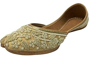 Step n Style Cream Gold Bridal Flats Wedding Shoes Indian Designer Shoes Punjabi Jutti Mojari Juti