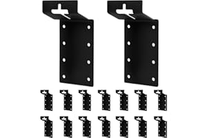 Andorm 12 Pack T-Post Mounting Bracket 3" for Mailbox, T Post Hanger Fence Brackets Powder-Coated Black