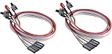 Wresetly 2 Pieces PC ATX Power Reset Switch Cable Red Green LED 65cm view 4