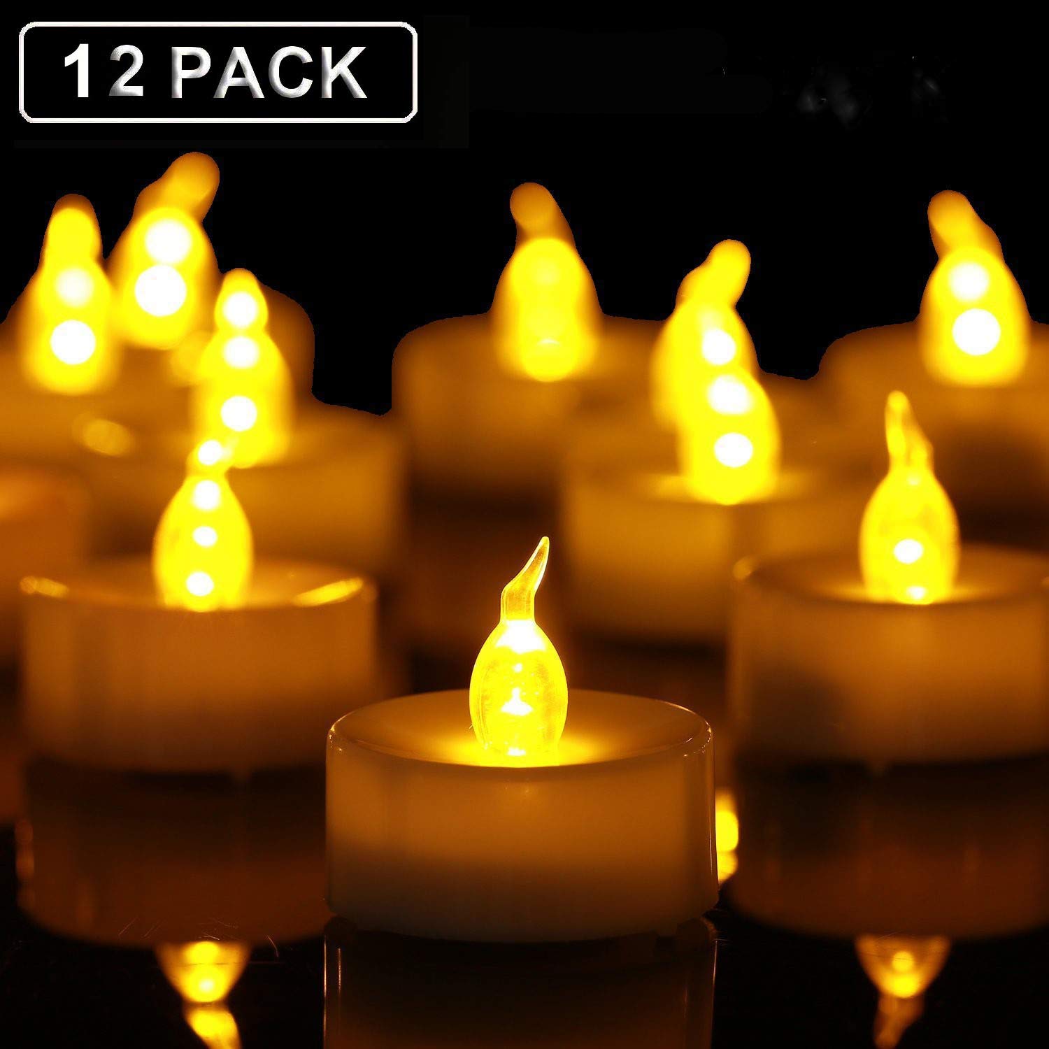 6er Oder 12er Pack LED-Solar-Kerzen: Flackerndes Te Produktbild-Vorschau 5
