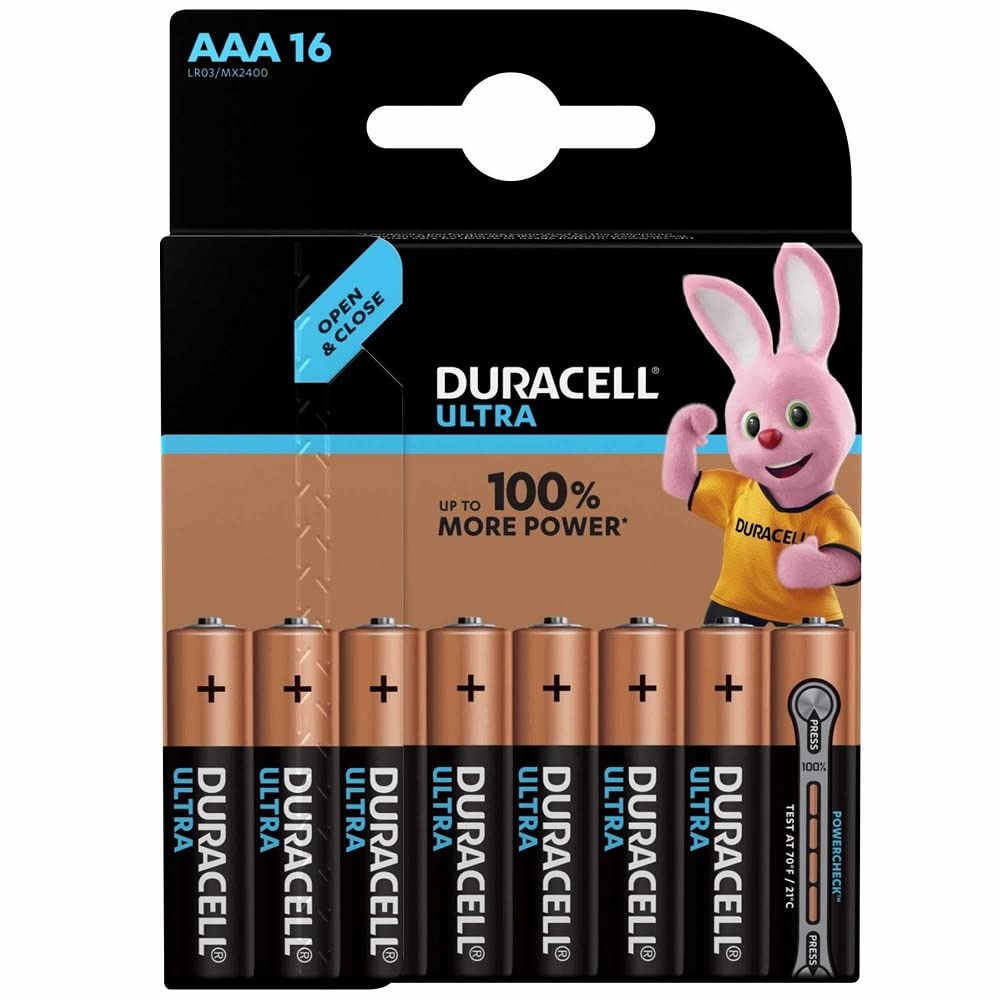 Duracell Ultra Power AAA Alkaline Batteries - Pack of 16, Packaging may vary