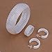 MANDI HOME Wedding Fashion 925 Silver Plated Chain Bracelet Ring Hook Earings Wide White Net Weave