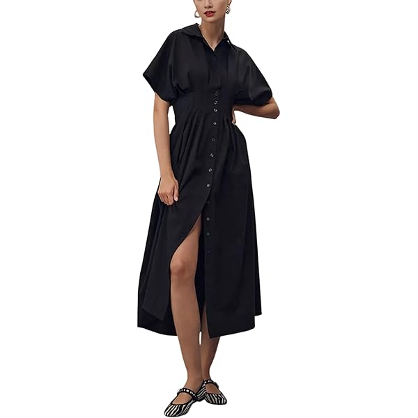 Jamron Women's Casual T-Shirt Maxi Dress Crew Neck Long Sleeve
