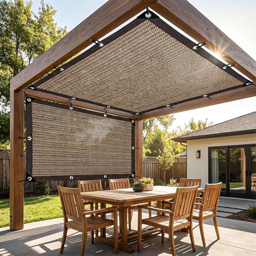 Outdoor Shading Netting, 2 x 3 m Sun Protection Net with Eyelets 80% UV Shading for Pergola, Garden Sun Shade Sail for Patio Privacy Net