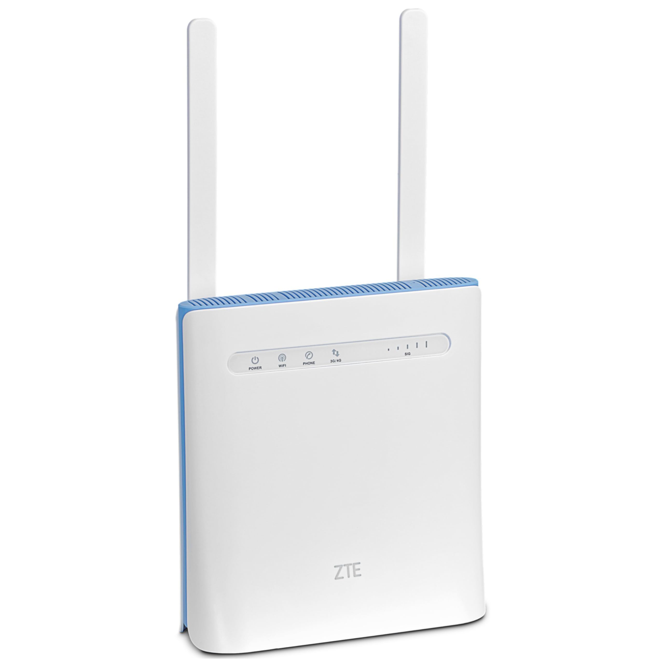 Unlocked ZTE MF286D CAT 12 600mbps 4G+/LTE Home/Office Router (White). 2 x RJ11 Tel Ports. 2 x External Antennas. Works with any Mobile Network Sim Worldwide. 2.4/5GHz Wi-Fi + Bridge Mode (Renewed)