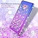 Galaxy Note 9 Case, LK [Gradient Quicksand Series] Glitter Floating Flowing Sparkle Flexible TPU Bling Diamond Clear Protective Case for Samsung Galaxy Note 9 - Purple