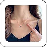 Andelaisi Boho Evil Eye Pendant Necklace Vintage Blue Eye Choker Necklace Gold Eye Choker Necklace Minimalist Blue CZ Necklace Jewelry for Women