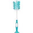 Dr. Brown's Deluxe Baby Bottle Brush with Anti-Colic Vent Cleaning Brush, Soft and Sturdy Bristles, BPA Free, Blue, 1 Pack