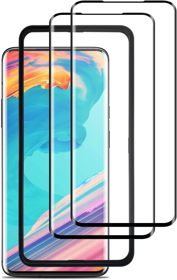 SHAYEE OnePlus 7 Pro Screen Protector Glass (2 PACK) (Alignment Frame Tool), 3D Full Coverage/Case Friendly/Crystal Clear Screen Protector for OnePlus 7 Pro