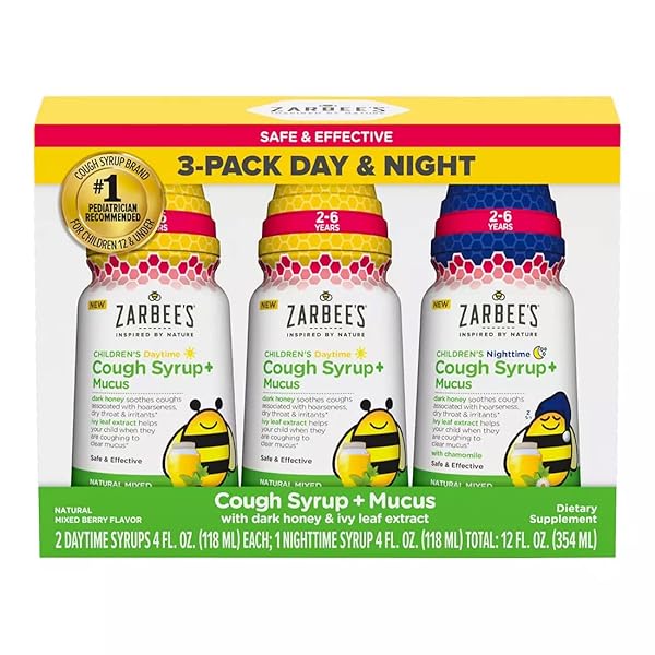 ZARBEE’S KIDS COUGH + MUCUS SYRUP DAY/NIGHT VALUE...