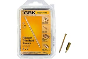 GRK 119728#8 x 2 FIN/Trim™ Finishing Trim Head Screws 100 Count