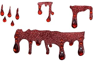 ATAMET Halloween Cospaly Face Jewels Vampire Blood Costume Festival Face Gems Stick on Rhinestone Tattoo Stickers Pasties Self Adhesive Temporary Tattoos Fashion Jewelry for Party (Vampire)