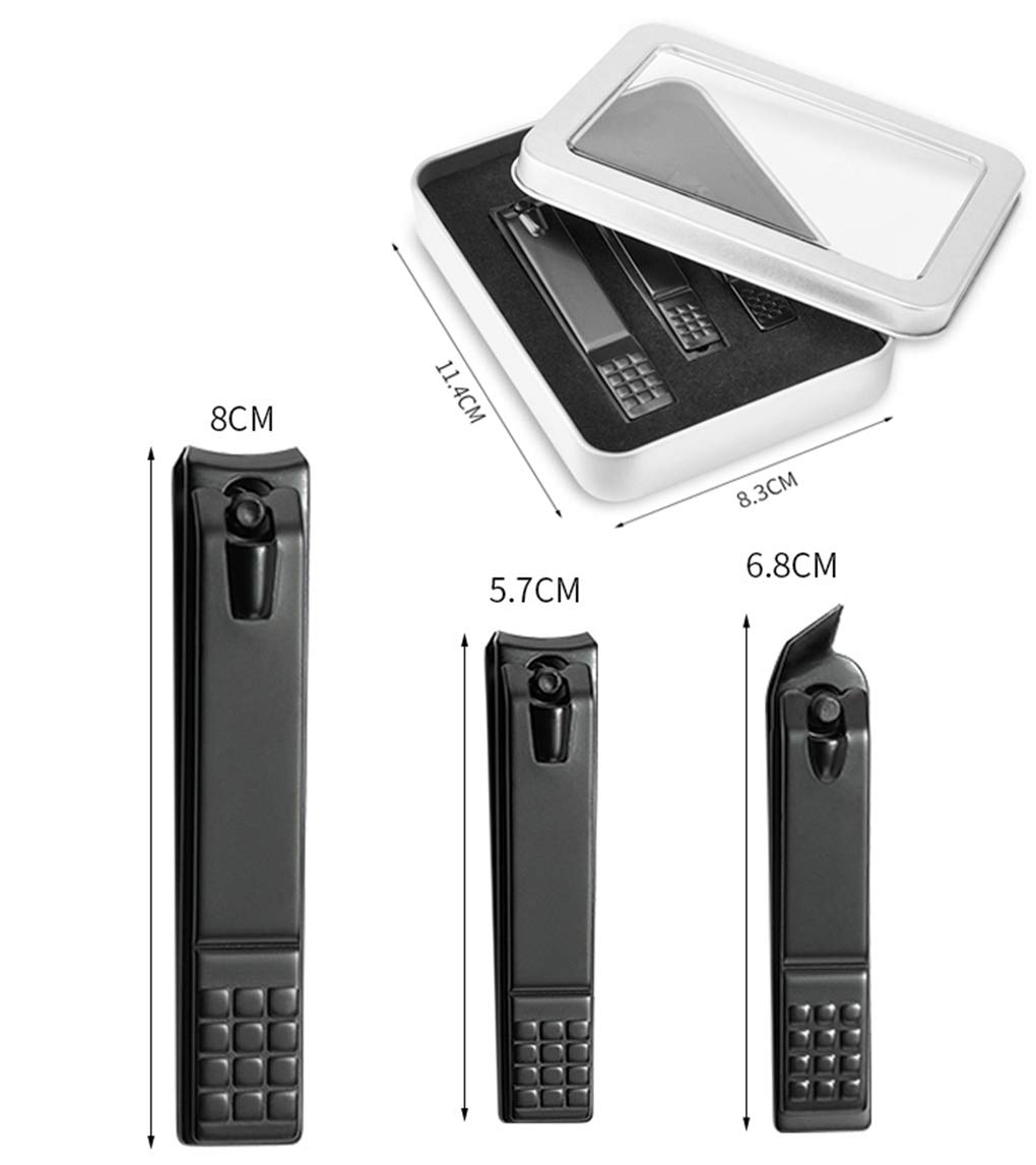 3pcs Nagelset Nagelschere Nageletui mit Allem was Man für die Maniküre & Pediküre Braucht, Perfektes Geschenk für Damen & Herren