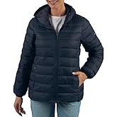 Alpine Swiss Eva Womens Hooded Puffer Jacket Down Alternate Coat Warm Water-Resistant Packable Winter Outerwear Zip Pockets