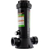 4.2lbs in-Line Automatic Pool Chlorinator for Inground &amp; Above Ground Pools | Heavy-duty inline chlorine feeder,O-ring seal, and threaded lid for swimming pools