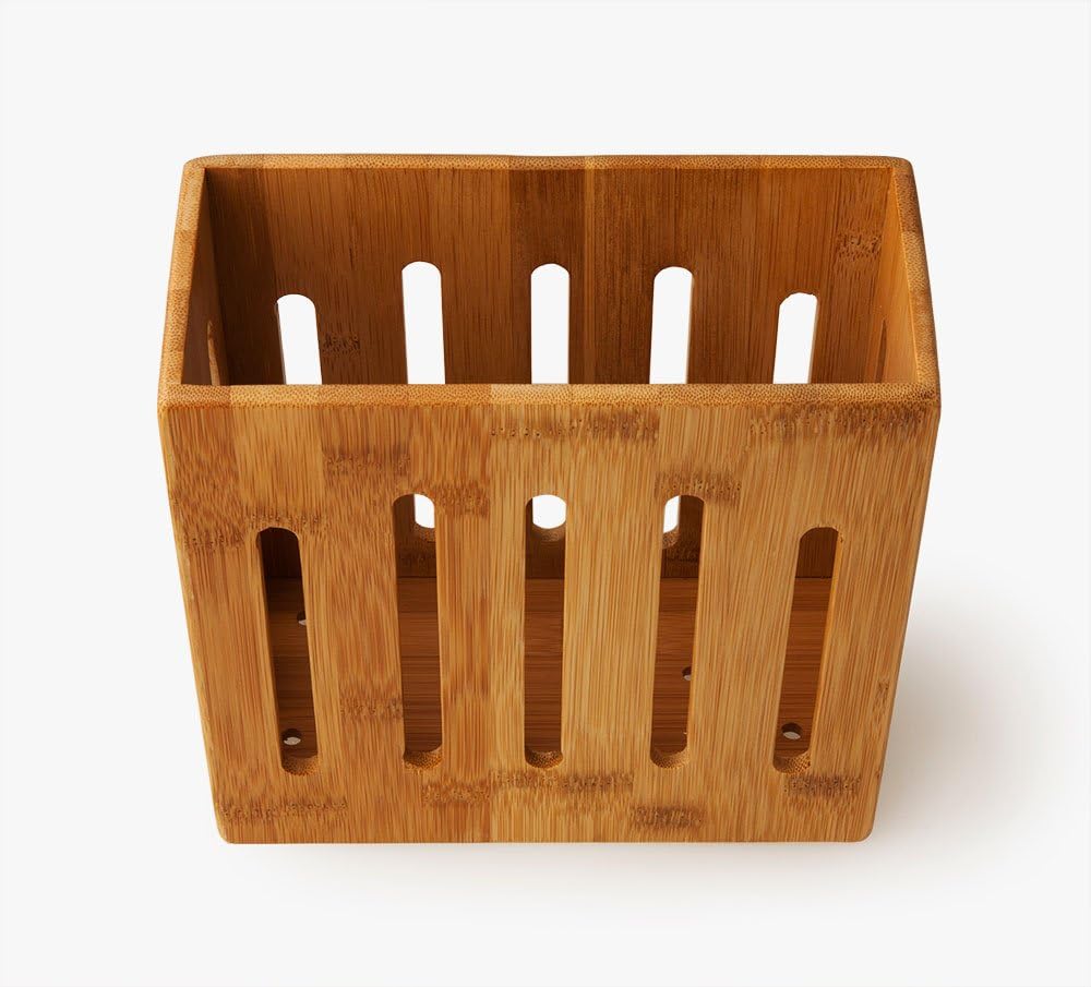 Premium Quality Utensil Holder Kitchen Utensil Holder Bamboo Cooking Utensils Basket L 19 cm x 9 cm W x 19 cm