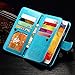 Note 3 Case, Galaxy Note 3 Case, Joopapa Note 3 Wallet Case,Pu Leather Case Magnet Wallet Credit Card Holder Flip Cover Case Built-in 9 Card Slots & Stand Case for Samsung Galaxy Note 3 N9000 (Blue)