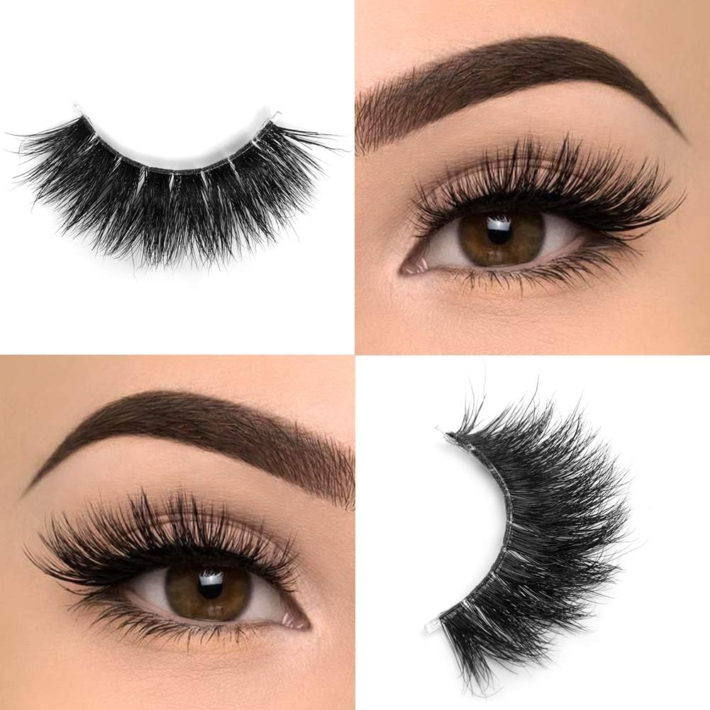 Arison Lashes 3D False Eyelashes Cross Natural Thick Fake Eye Lashes Handmade Dramatic Look Extension for Makeup 1 Pair Pack (rain)