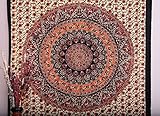 Twin Hippie Tapestry, Hippy Mandala Bohemian Tapestries, Indian Dorm Decor, Psychedelic Tapestry Wall Hanging Ethnic Decorative Tapestry, 54 x 84 Inches