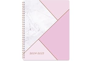 TULLOFA 2024-2025 Planner - July 2024 - June 2025, Planner 2024-2025, 8" x 10", 2024-2025 Weekly and Monthly Planner with Marked Tabs, Hardcover - Pink Marble