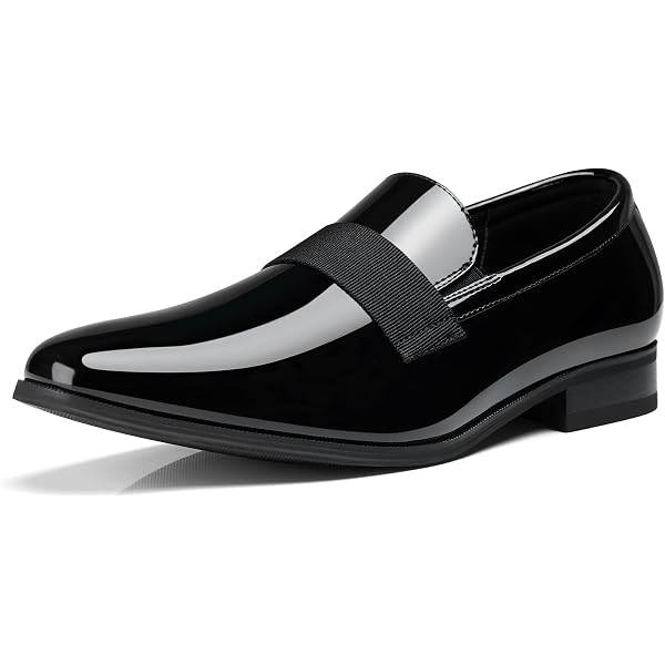 Amazon.com | XIPAI Mens Tuxedo Shoes Patent Leather Loafers Dress Shoes  Black US 7 | Oxfords