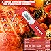 Habor Digital Meat Thermometer Cooking Temperature Kitchen Instant Read Sensor with Largre LCD, Folding Long Probe for BBQ Grill Smokers Chicken Turkey Cake Brewing Milk Ruby Red