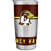 Rico Industries NCAA Quincy Hawks Standard 20oz Stainless Steel Tumbler with Lid - Great For Coffee, Tea, Water or Cocktails