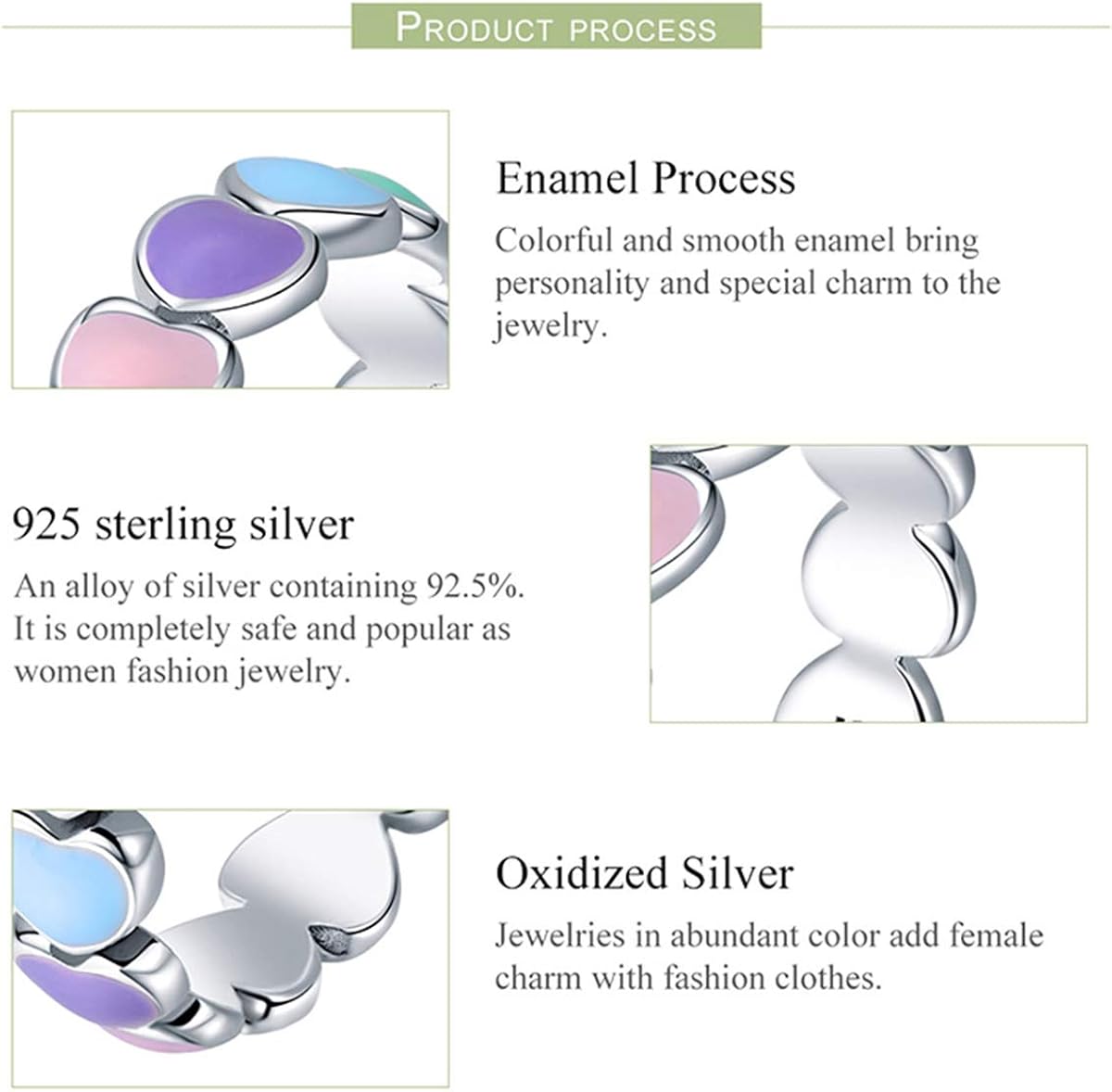 Lorrifal 925 Sterling Silver Fashion Classic Three-Colors Flower with CZ Ring Best Jewelry Gifts for Women Girls Size 6 to 8: Jewelry