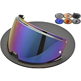 Logto Compatible With LS2 Advant Modular Helmet Visor FF906 Advant Ready Outer Shield Motorcycle Outer Face Shield Replacement Accessories (Rainbow)