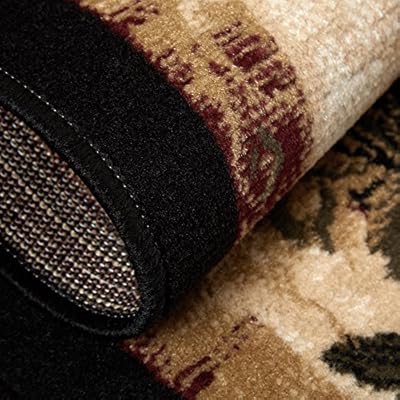 Home Dynamix Optimum Kawan Area Rug 5'2" x 7'2" Traditional Area Rug, Black/Burgundy/Ivory 61sUn0CVmsL