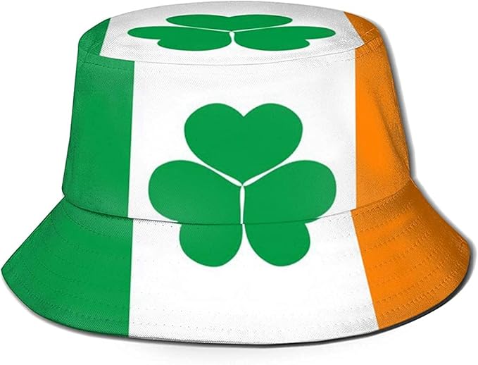 Ireland Flag Shamrock Unisex Fashion Bucket Hat Fisherman Cap Sun Hat