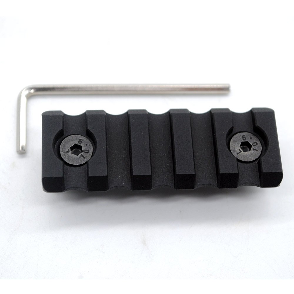 Trirock Picatinny Rail Section 2.2 Inch 5 Slot with dual interface for Both Keymod & Mlk Rail Mount System