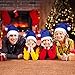 Windy City Novelties (12 Pack) Blue Felt Christmas Santa Hats
