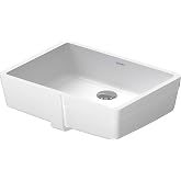 Duravit 0330430017 Vero 18-1/4" Rectangular Ceramic Undermount Bathroom Sink with Overflow