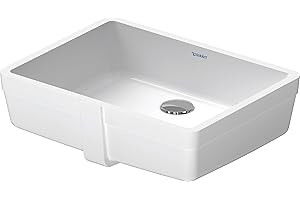 Duravit 0330430017 Vero 18-1/4" Rectangular Ceramic Undermount Bathroom Sink with Overflow