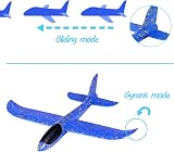 Highttoy Foam Glider Planes 2 Pieces Hand Launched Outdoor Flying Toys Blue Red view 3