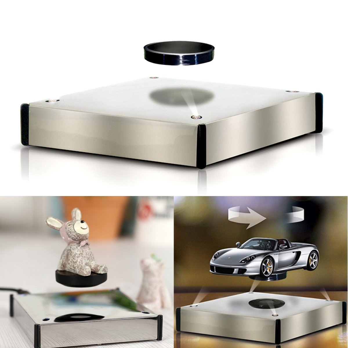 HonFitat Magnetic Levitation Floating Ion Revolution Display Platform Tray With Ez Float Technology