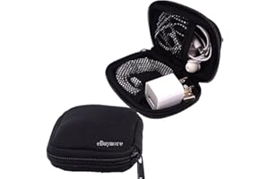 Black Universal Neoprene Zipper Headphone Headset Dock Charger Cable Organizer Electronics Accessories Case Various USB, Mp3,