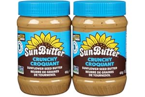 Sunbutter Crunchy Spread 454 g, Nut-Free Sunflower Seed Butter, Jar of 2