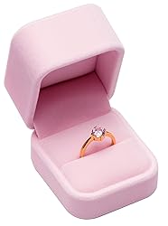 Giftop Velvet Single Ring Box Case Holder for