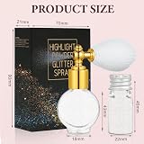 AOOWU Glitter Spray Shiny Highlighter Body Face Colorful White view 4