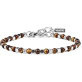 GAVU Italian Men’s Beaded Bracelet, Crystal Bracelet for Men 4mm