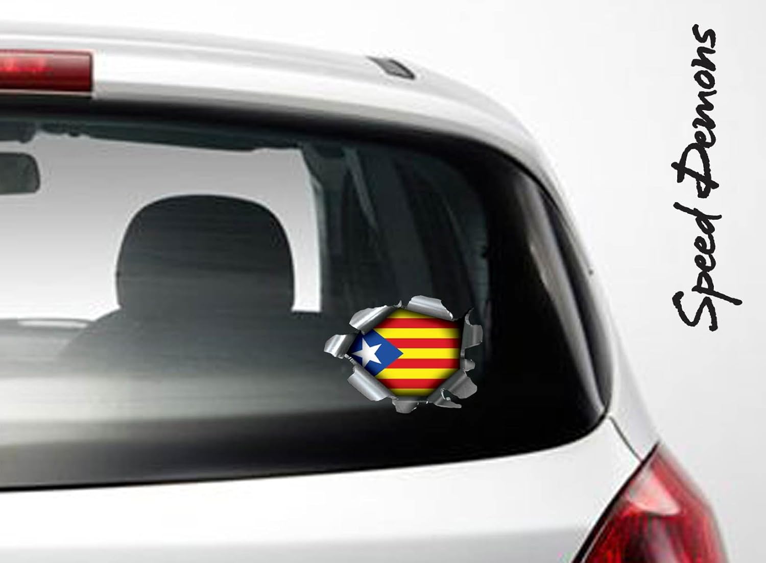 Speed Demons Pride Burst RIP Torn Tear Sticker Graphic SELF Adhesive for Any Surface Including LAPTOPS and Cars - Image 3
