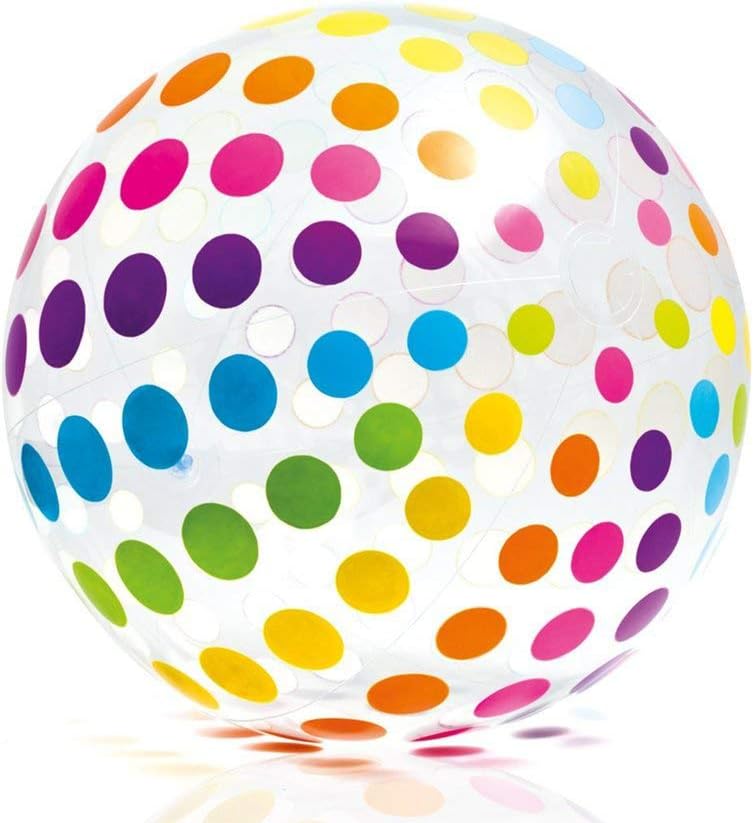 Intex Jumbo Inflatable Big Panel Colorful Giant Beach Ball (Set of 4) | 59065EP: Toys & Games