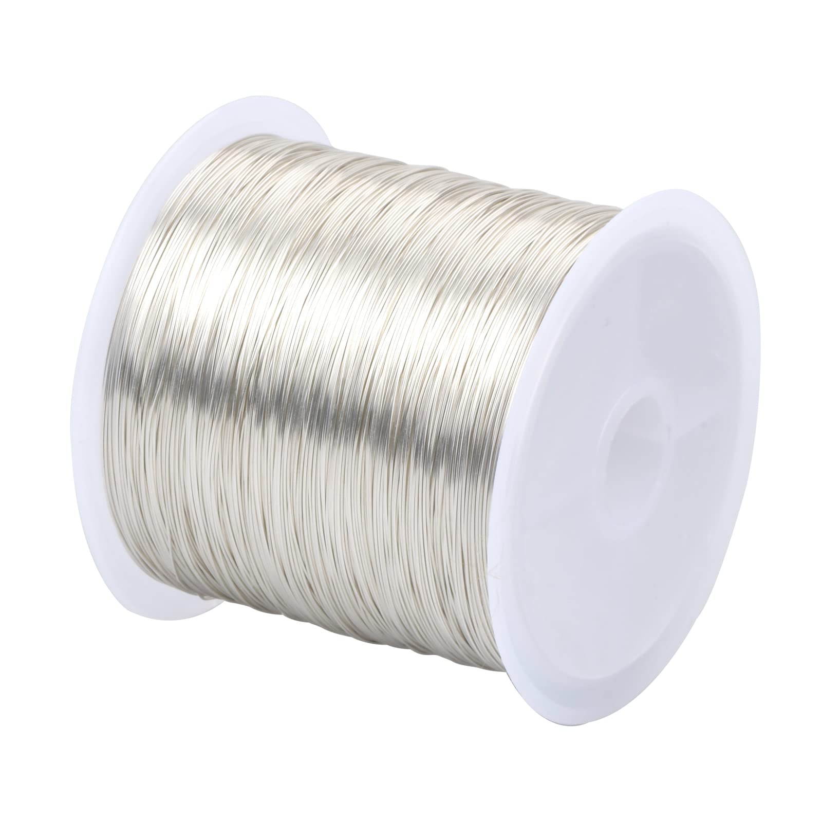 Craft Wire 328ft - 0.016" Copper Wire for Beading & Jewelry-Making, Crafting Metal Wire, Silver Color