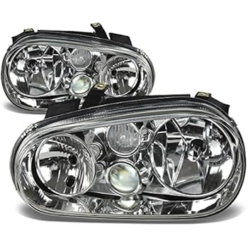 DNA motoring HL-OH-VWGOLF99-CH Headlight Assembly, Driver and Passenger Side