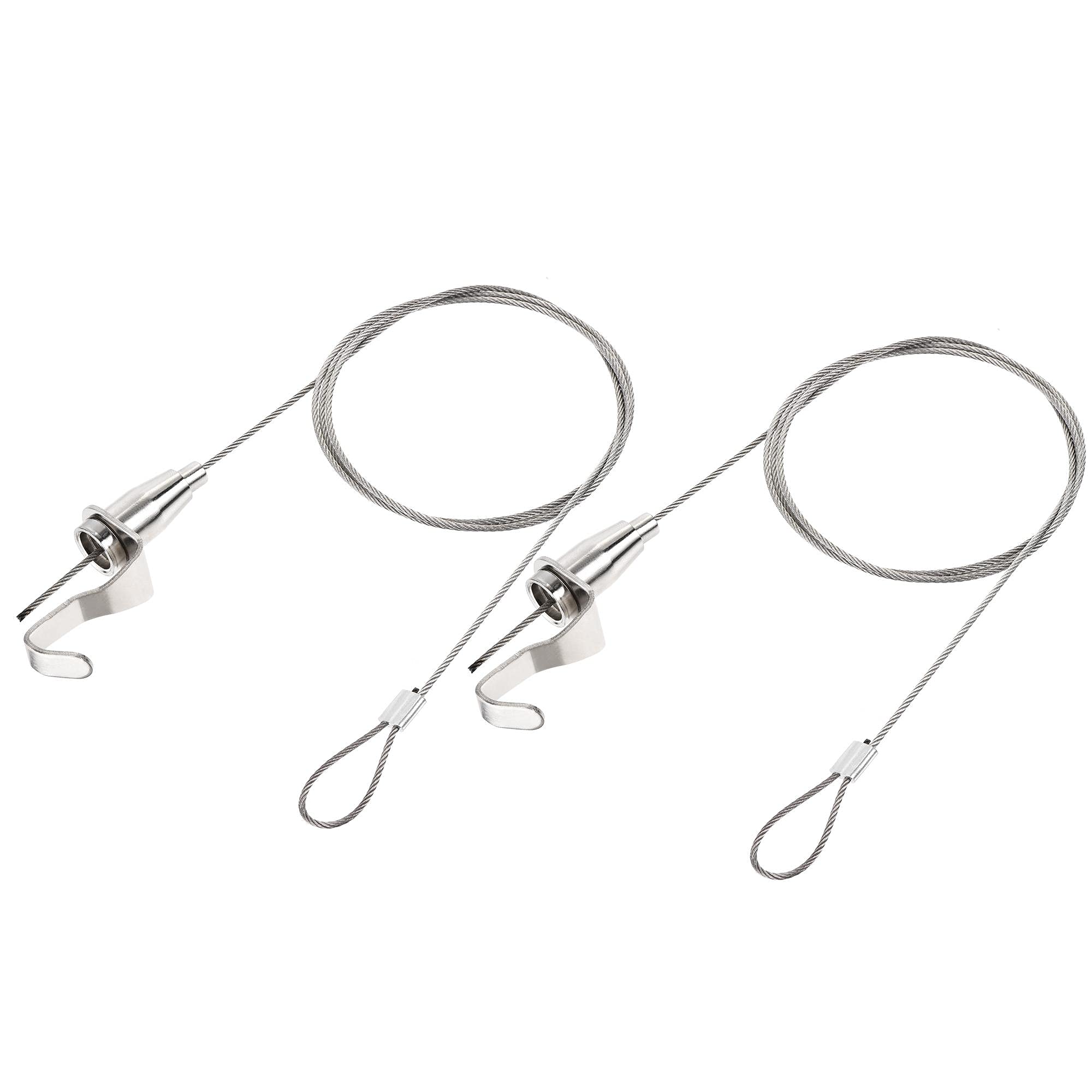 sourcing map Picture Hanging Wire Kit, 2pcs 1M Adjustable Rail Hanging System for Home Picture Art Gallery Picture Display Kit, Load 66 Lbs