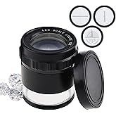 10X Illuminated Jewelers Loupe With LED Light - 25mm Magnifier For Jewelry, Gems & Coins