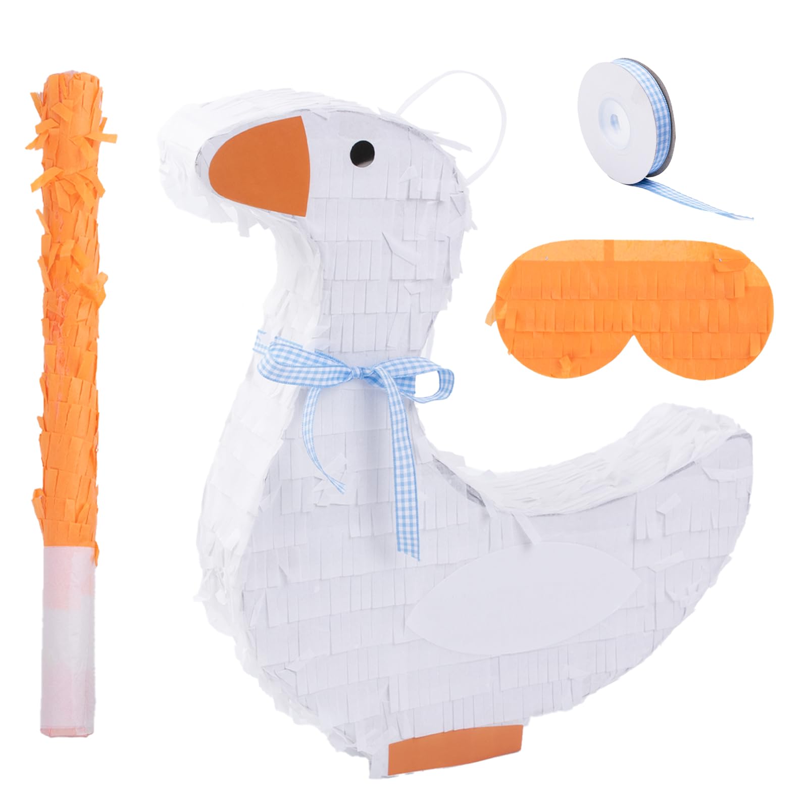 Photo 1 of One Silly Goose Pinatas Silly Goose 1st Birthday Decorations Baby Shower Photo Props First Birthday Party Supplies with Stick and Blindfold