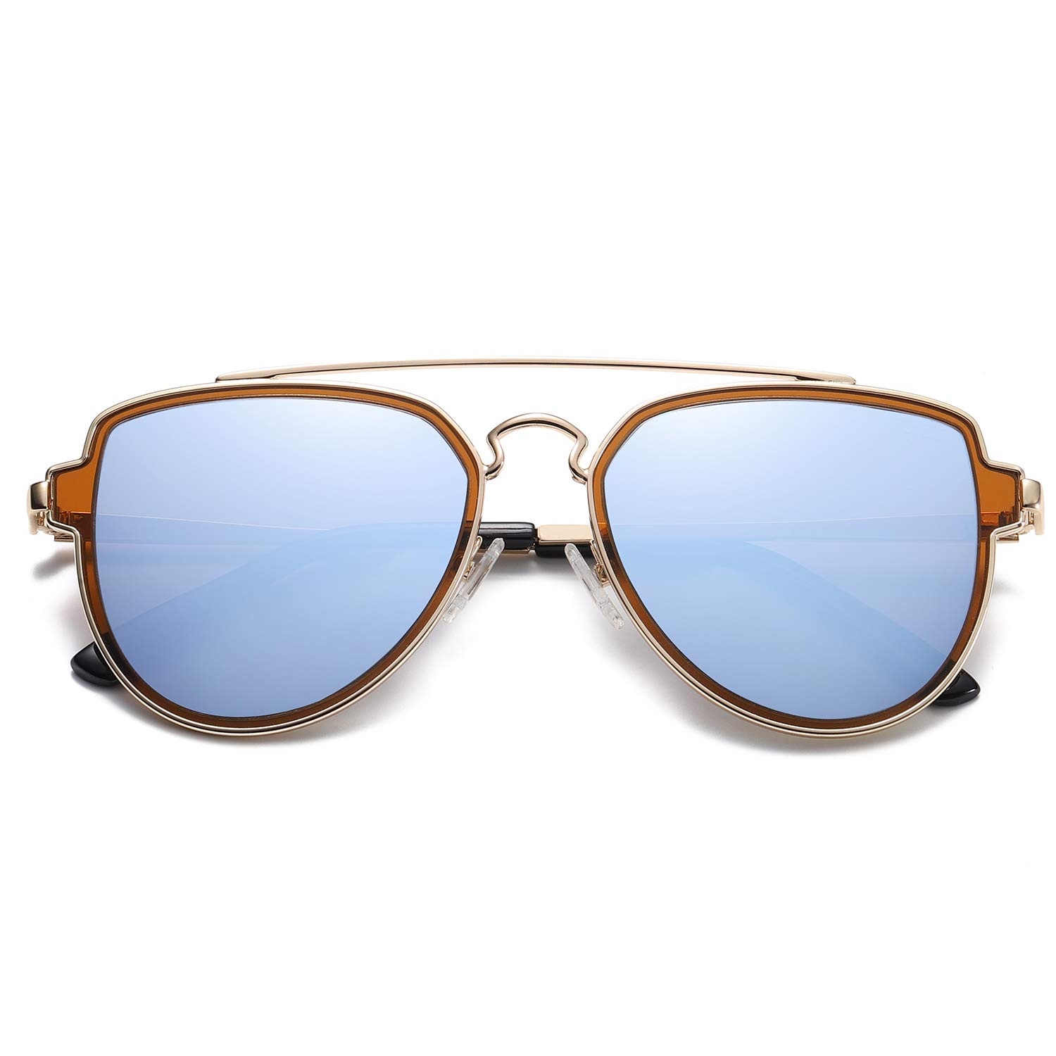 blue polarized aviator sunglasses
